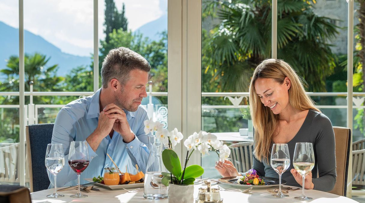 Ein leichtes Mittagessen in unserem Genusshotel bei Meran