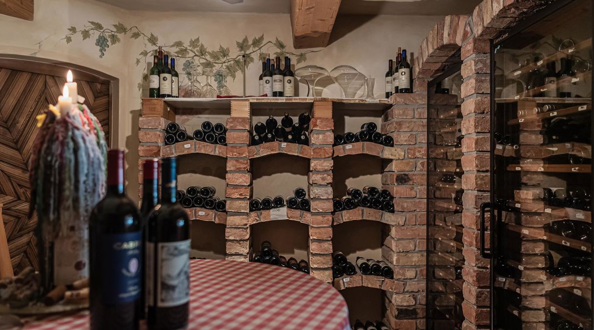 The wine cellar of our hotel